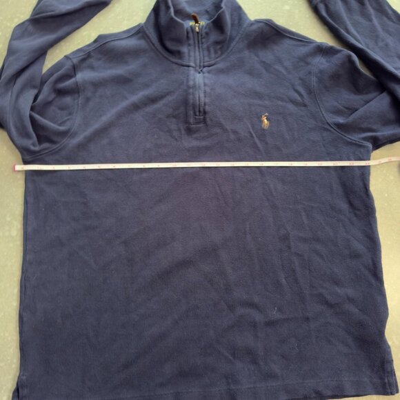 Polo Ralph Lauren Navy Quarter-Zip Pullover Sweater – Size L  Description: - Picture 8 of 10